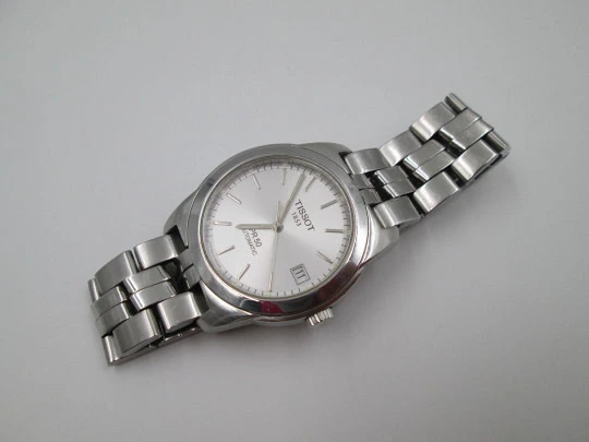 Tissot PR50. Stainless steel. Bracelet. Automatic. Grey dial. Calendar. Swiss. 2000's