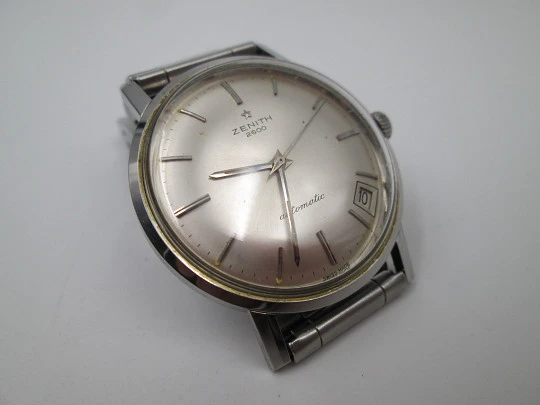 Zenith Stellina 2600. Acero inoxidable. Automático. Calendario. Brazalete. 1960