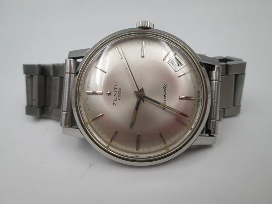 Zenith Stellina 2600. Acero inoxidable. Automático. Calendario. Brazalete. 1960