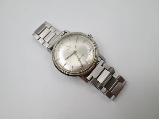 Zenith Stellina 2600. Stainless steel. Automatic. Calendar. Bracelet. 1960's