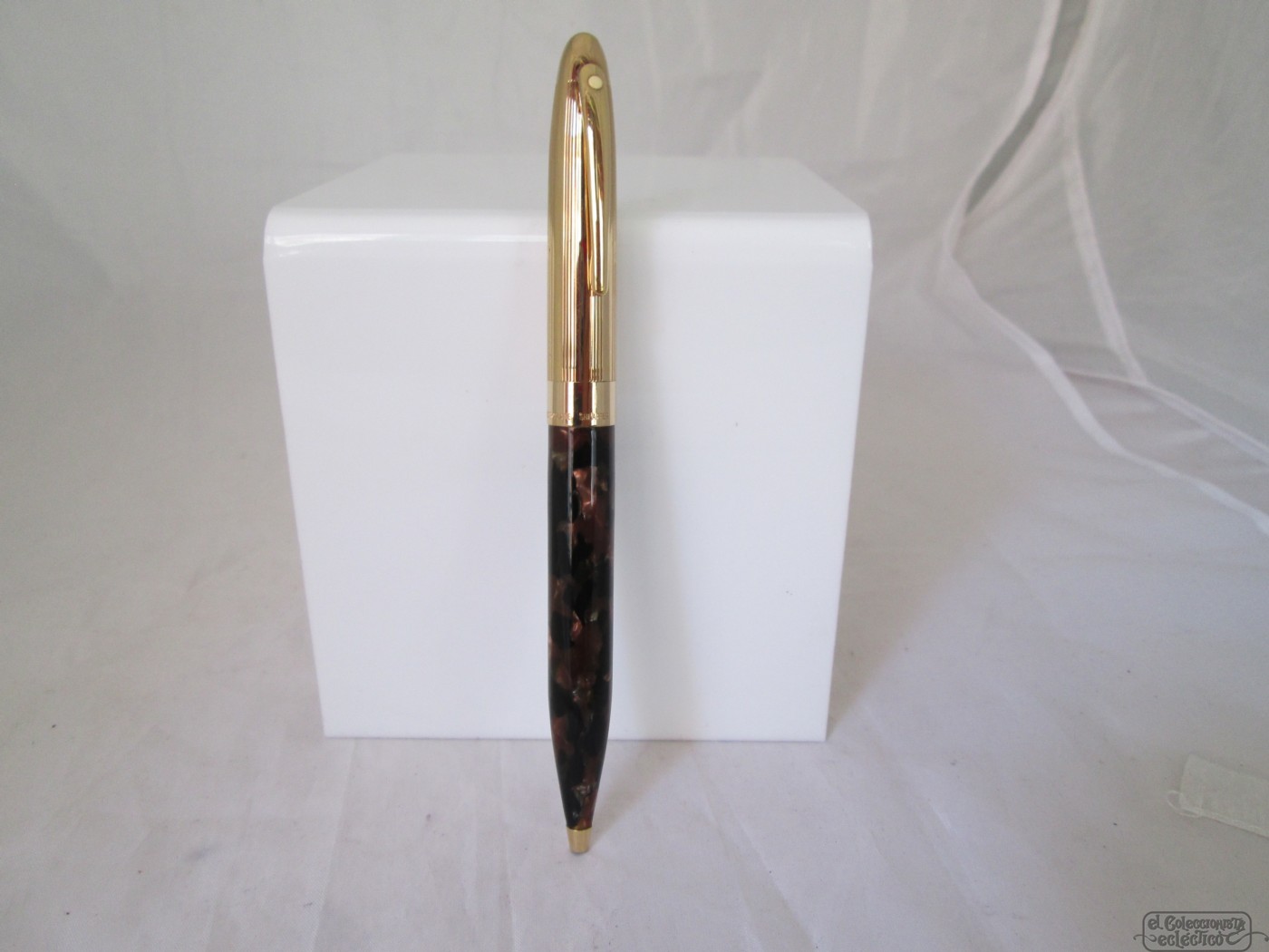 Sheaffer Crest 597 Opalite Golden Brown 23k Gold Plated 1994 Usa